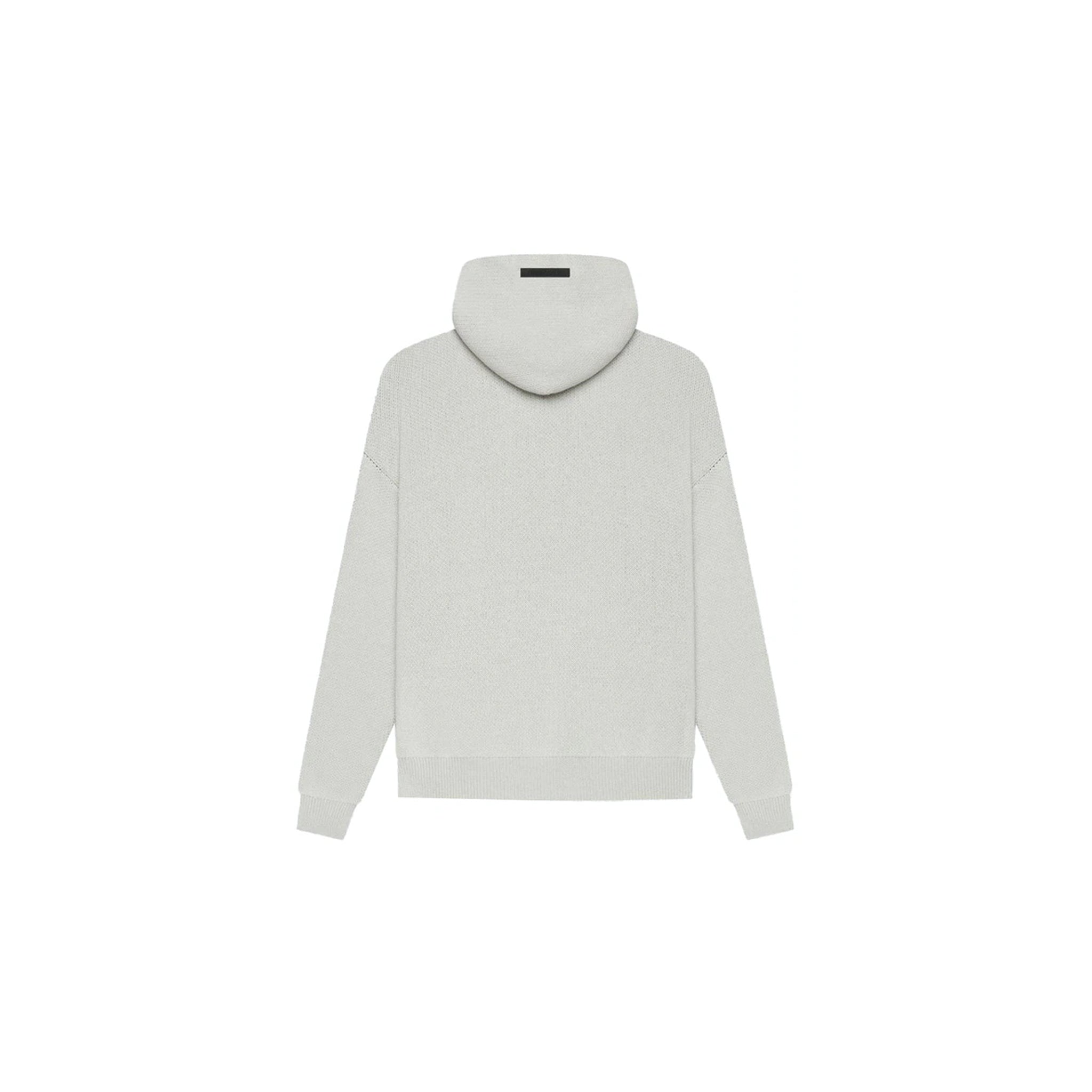 FEAR OF GOD ESSENTIALS KNIT PULLOVER HOODIE LIGHT HEATHER OATMEAL (SS21)