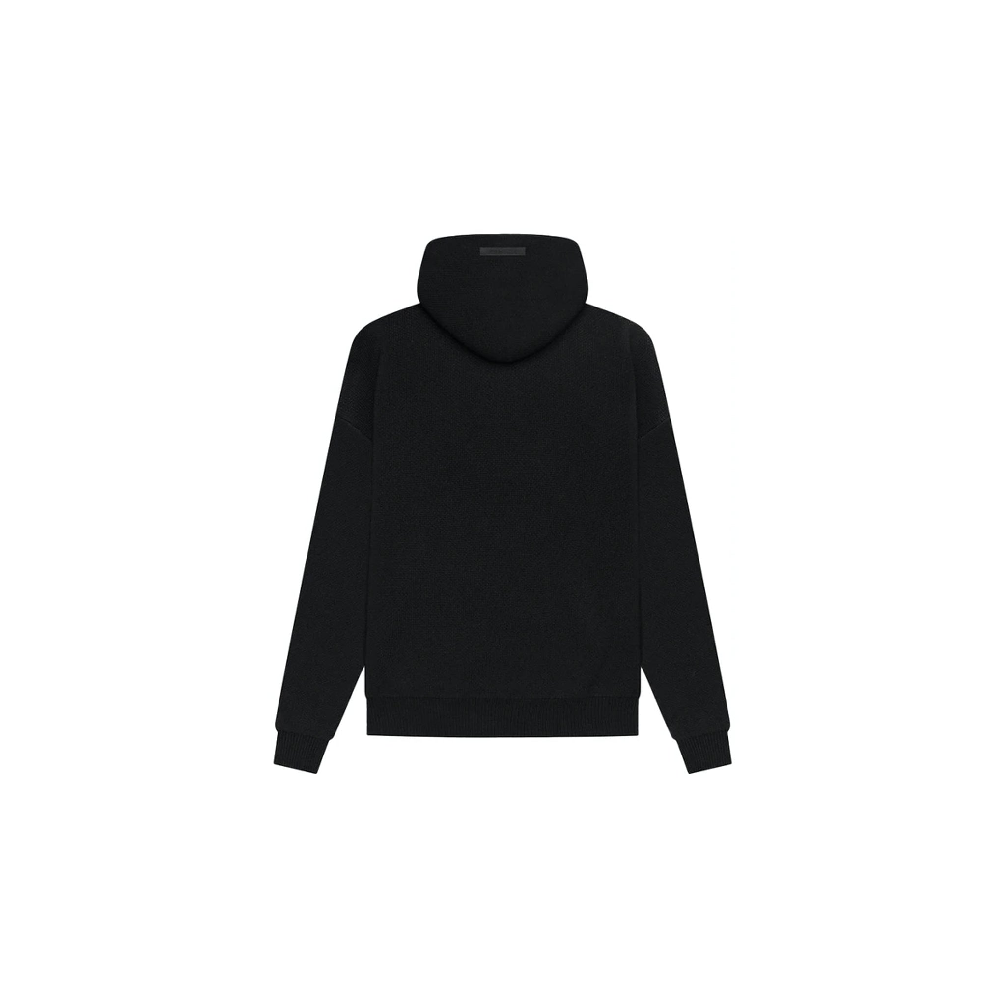 FEAR OF GOD ESSENTIALS KNIT PULLOVER HOODIE BLACK (SS21)